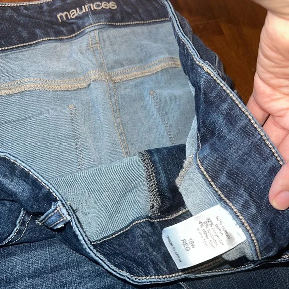 Maurices Blue Flare Wide Leg Jeans - Picture 2 of 4